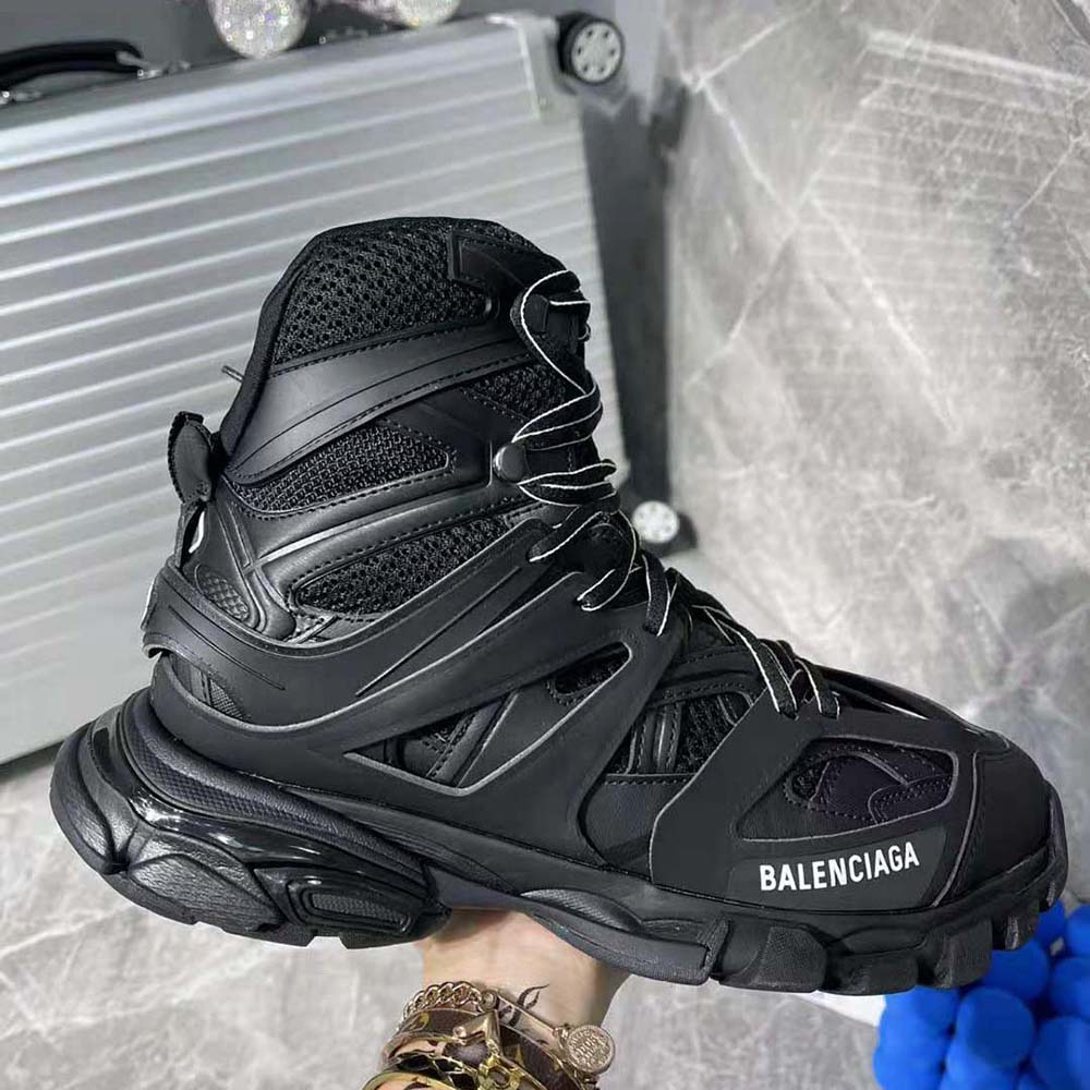 Balenciaga Women Track Hike Sneaker in Black Mesh and Nylon - image 7