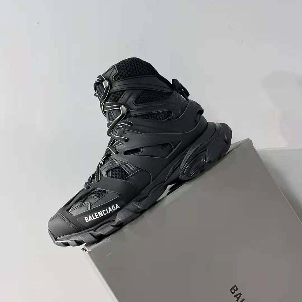 Balenciaga Women Track Hike Sneaker in Black Mesh and Nylon - image 6