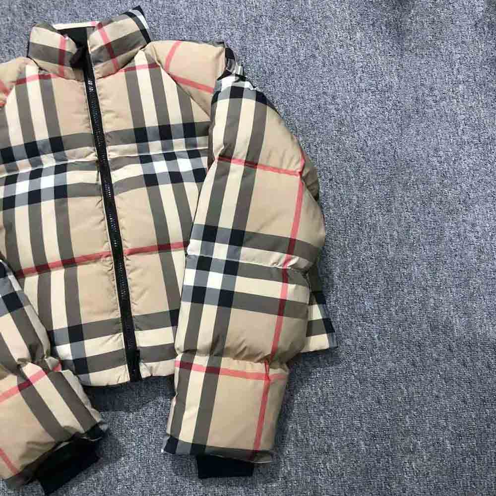 Burberry Women Check Recycled Polyester Cropped Puffer Jacket - image 5