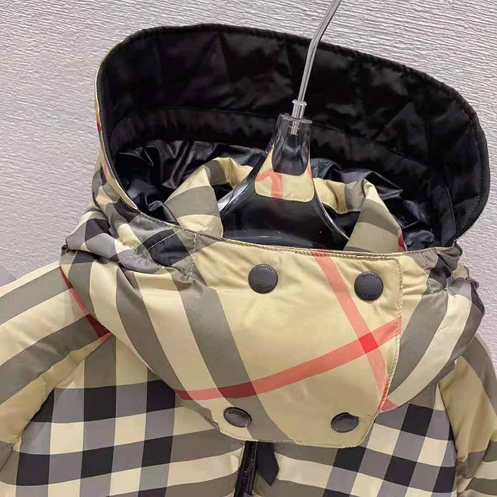 Burberry Women Detachable Hood Check Recycled Polyester Puffer Jacket - image 4
