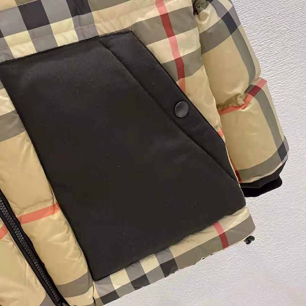 Burberry Women Detachable Hood Check Recycled Polyester Puffer Jacket - image 6