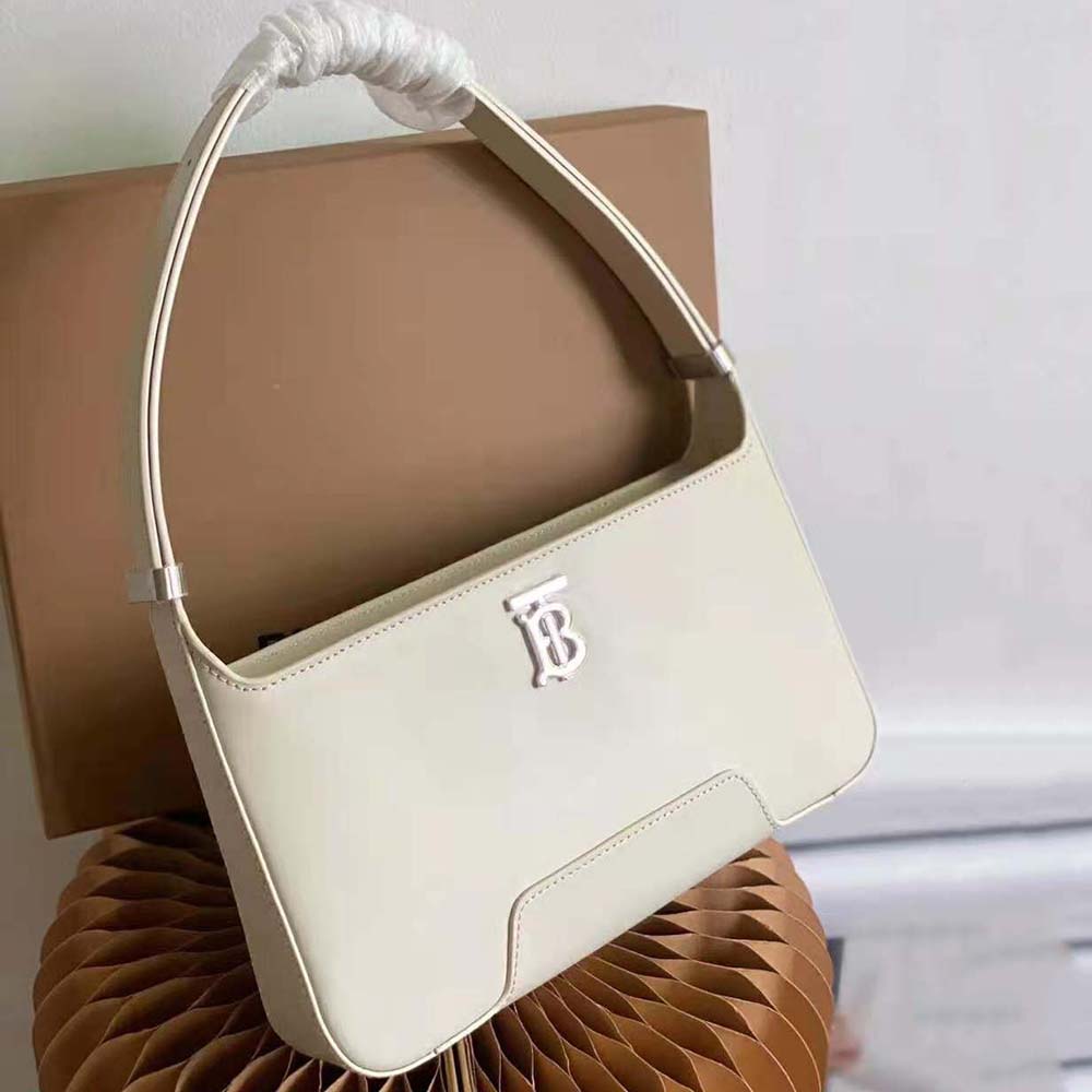 Burberry Women Leather TB Shoulder Bag-White - image 4