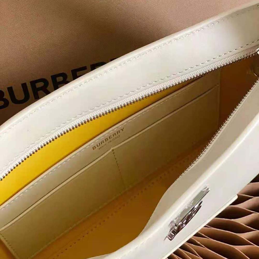 Burberry Women Leather TB Shoulder Bag-White - image 9