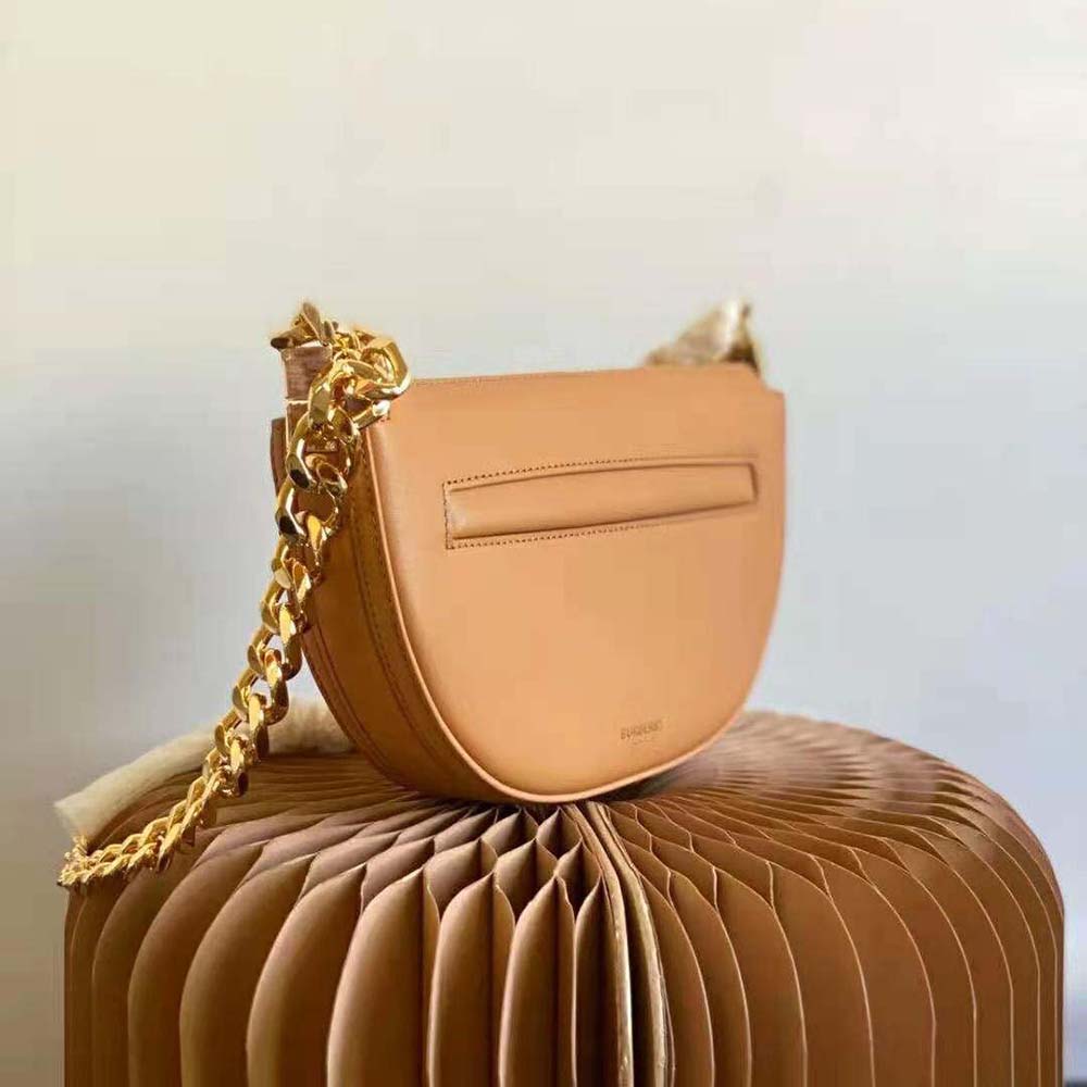 Burberry Women Mini Leather Zip Olympia Bag-Brown - image 5