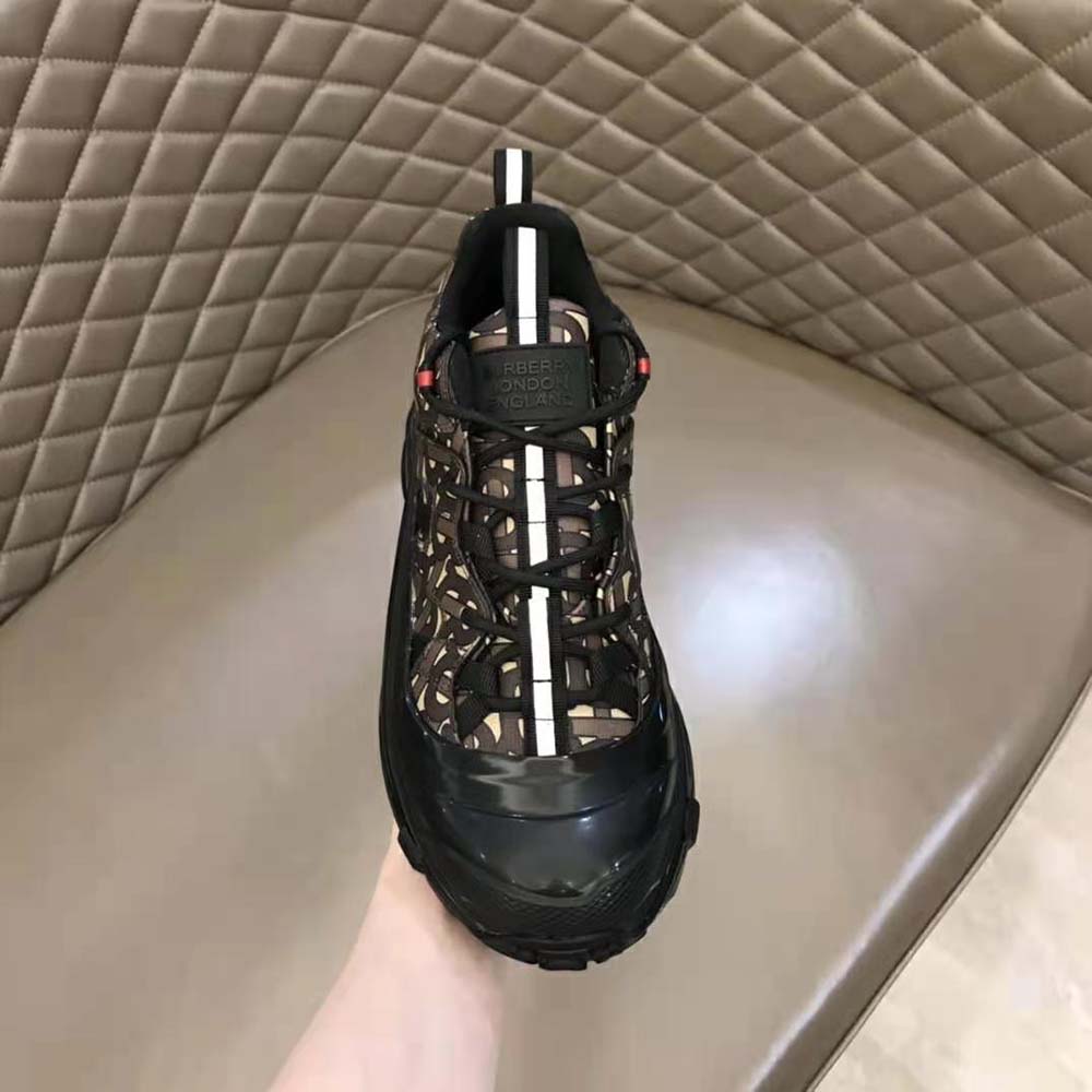 Burberry Women Monogram Print E-canvas Arthur Sneakers-Brown - image 7