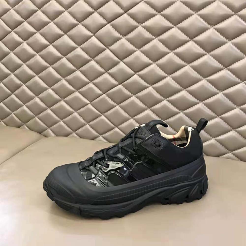 Burberry Women Nylon and Patent Leather Arthur Sneakers - image 8