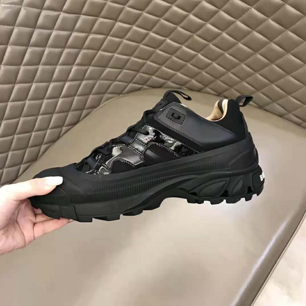 Burberry Women Nylon and Patent Leather Arthur Sneakers - image 6