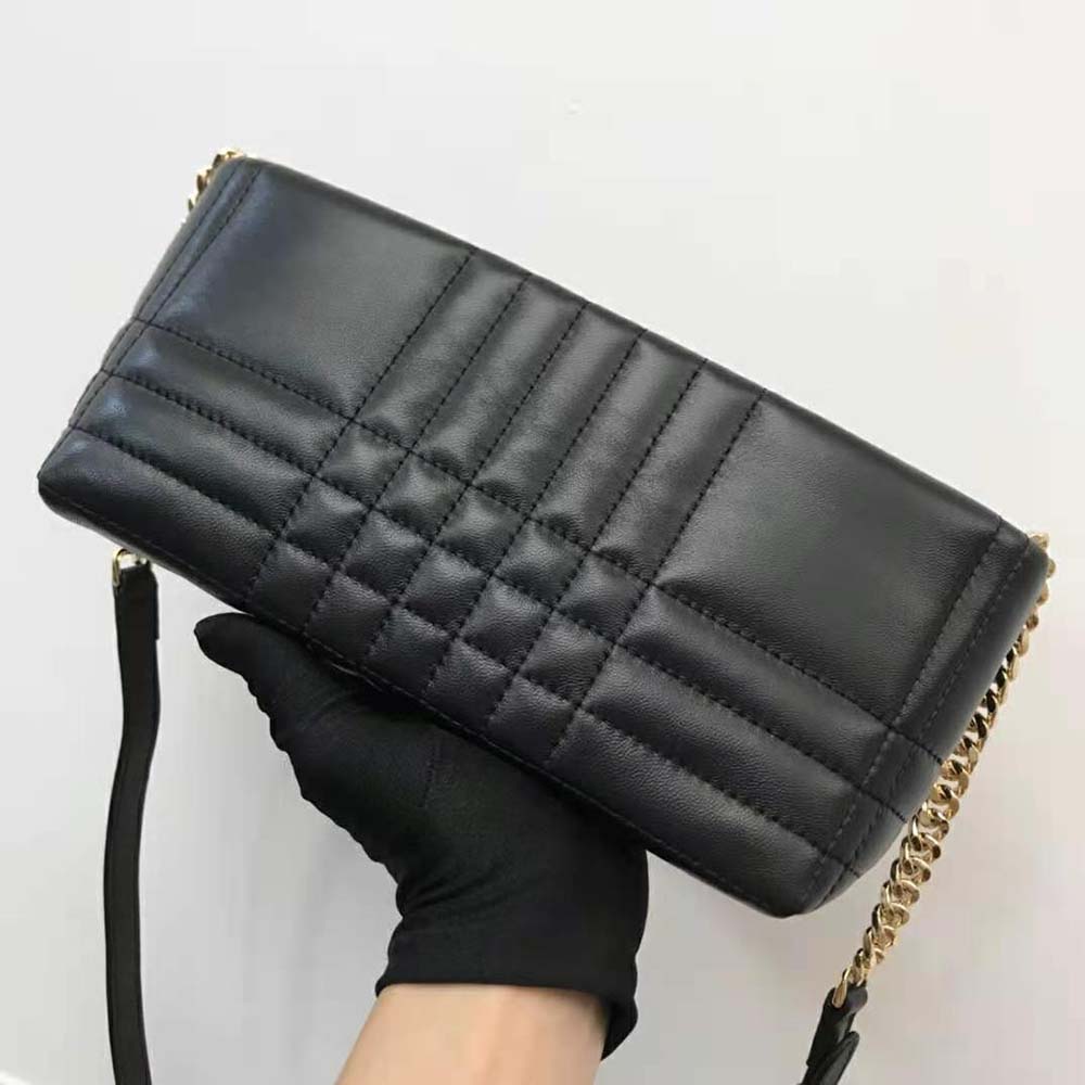 Burberry Women Small Quilted Lambskin Soft Lola Bag-Black - image 4