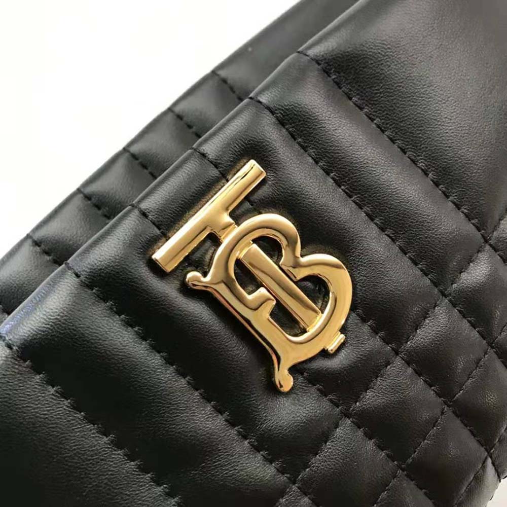 Burberry Women Small Quilted Lambskin Soft Lola Bag-Black - image 10