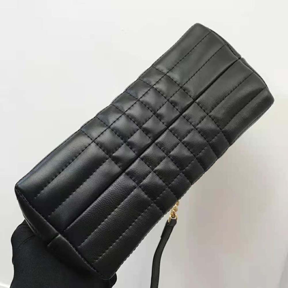 Burberry Women Small Quilted Lambskin Soft Lola Bag-Black - image 5
