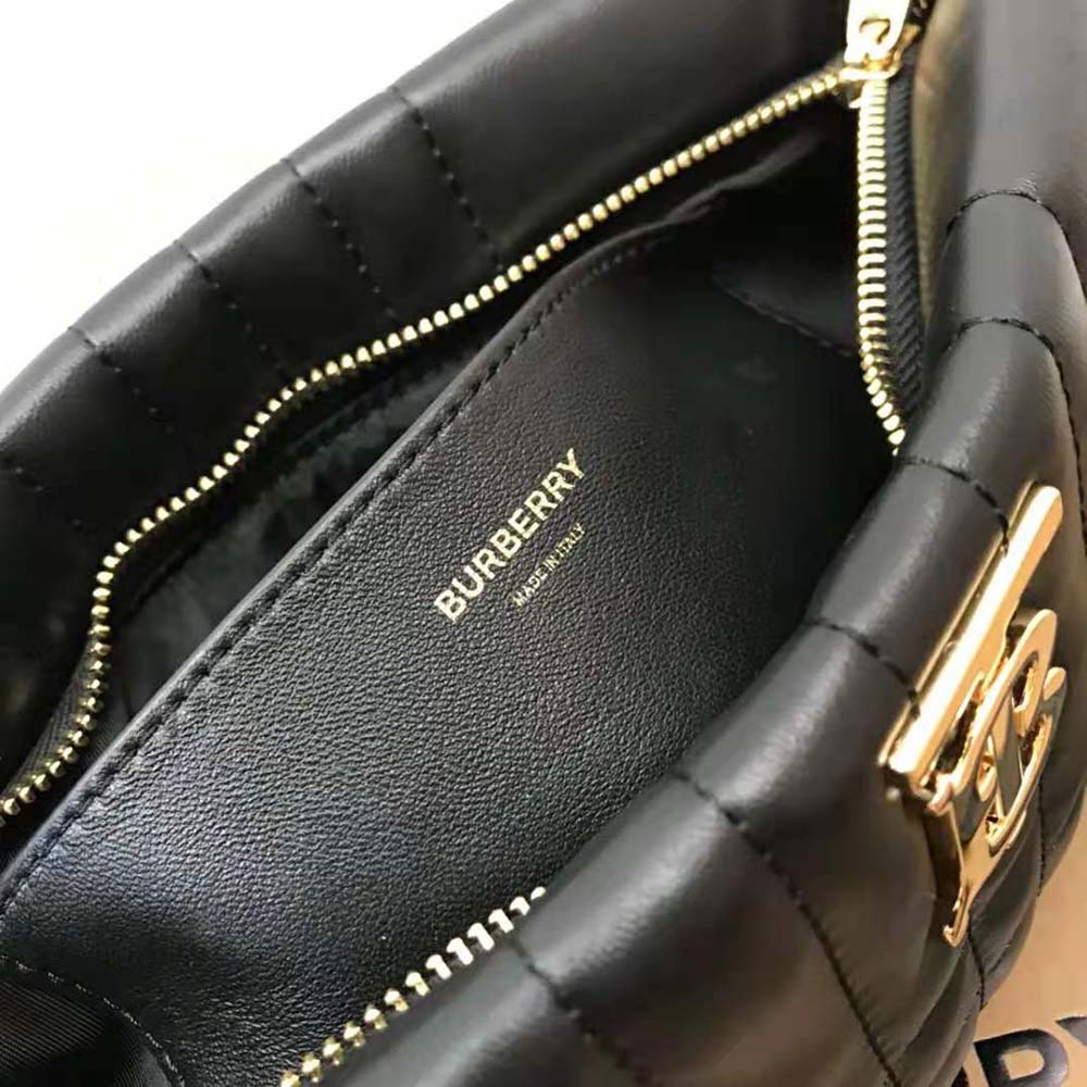 Burberry Women Small Quilted Lambskin Soft Lola Bag-Black - image 9