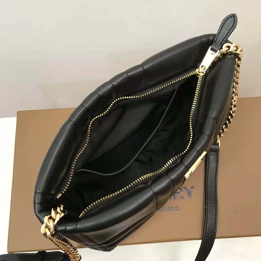 Burberry Women Small Quilted Lambskin Soft Lola Bag-Black - image 7