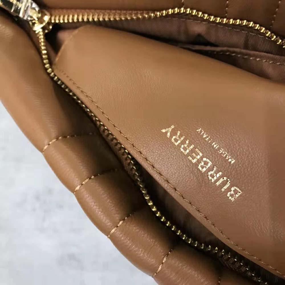 Burberry Women Small Quilted Lambskin Soft Lola Bag-Brown - image 10