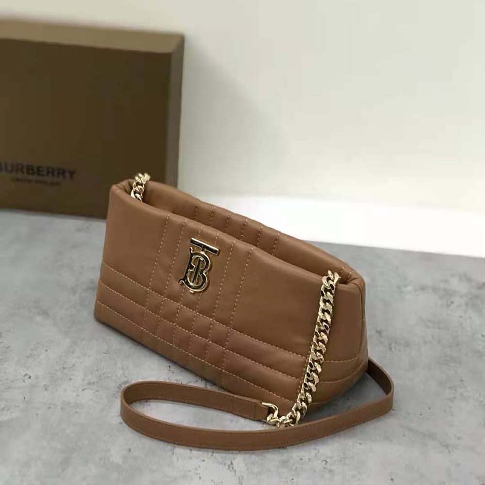 Burberry Women Small Quilted Lambskin Soft Lola Bag-Brown - image 5