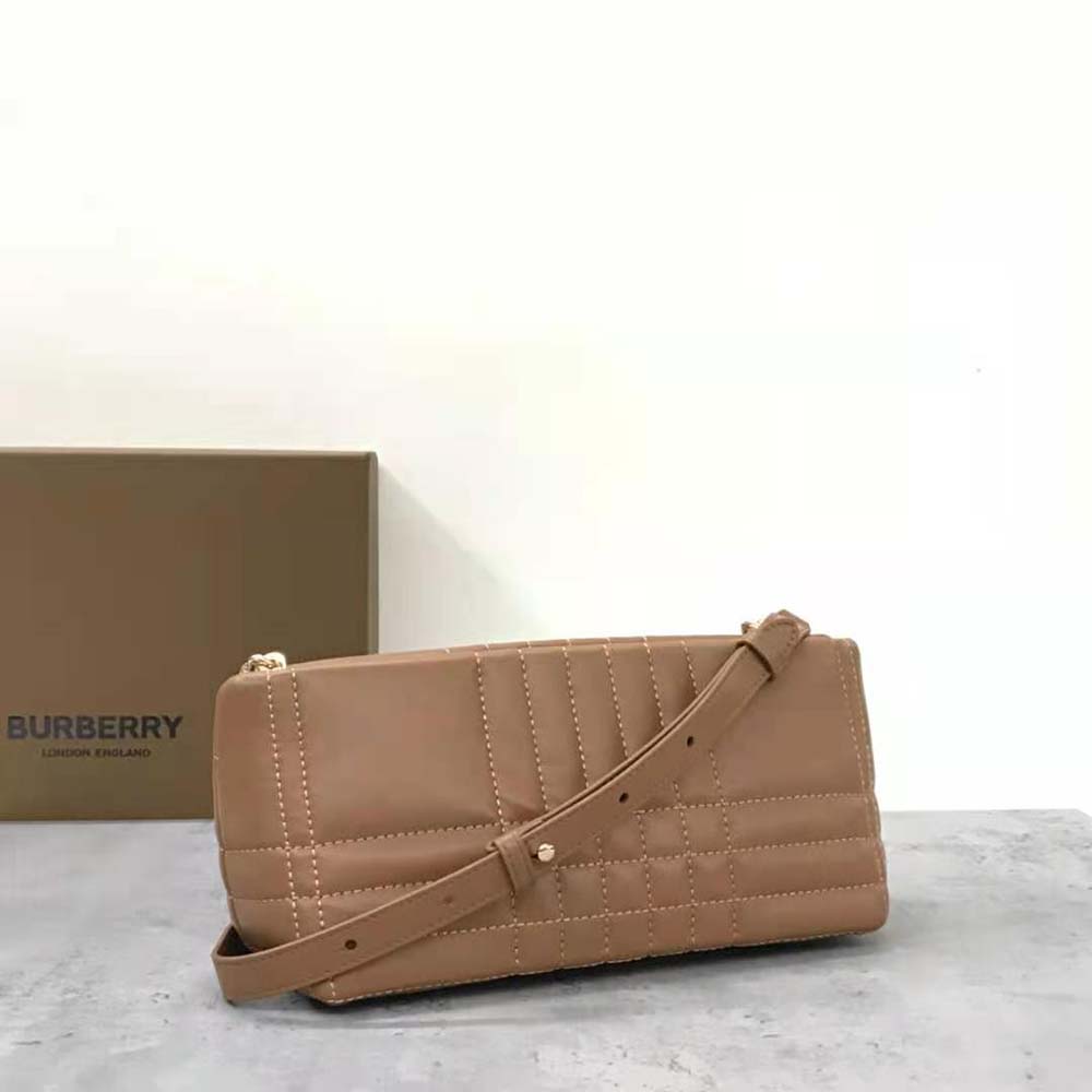 Burberry Women Small Quilted Lambskin Soft Lola Bag-Brown - image 4
