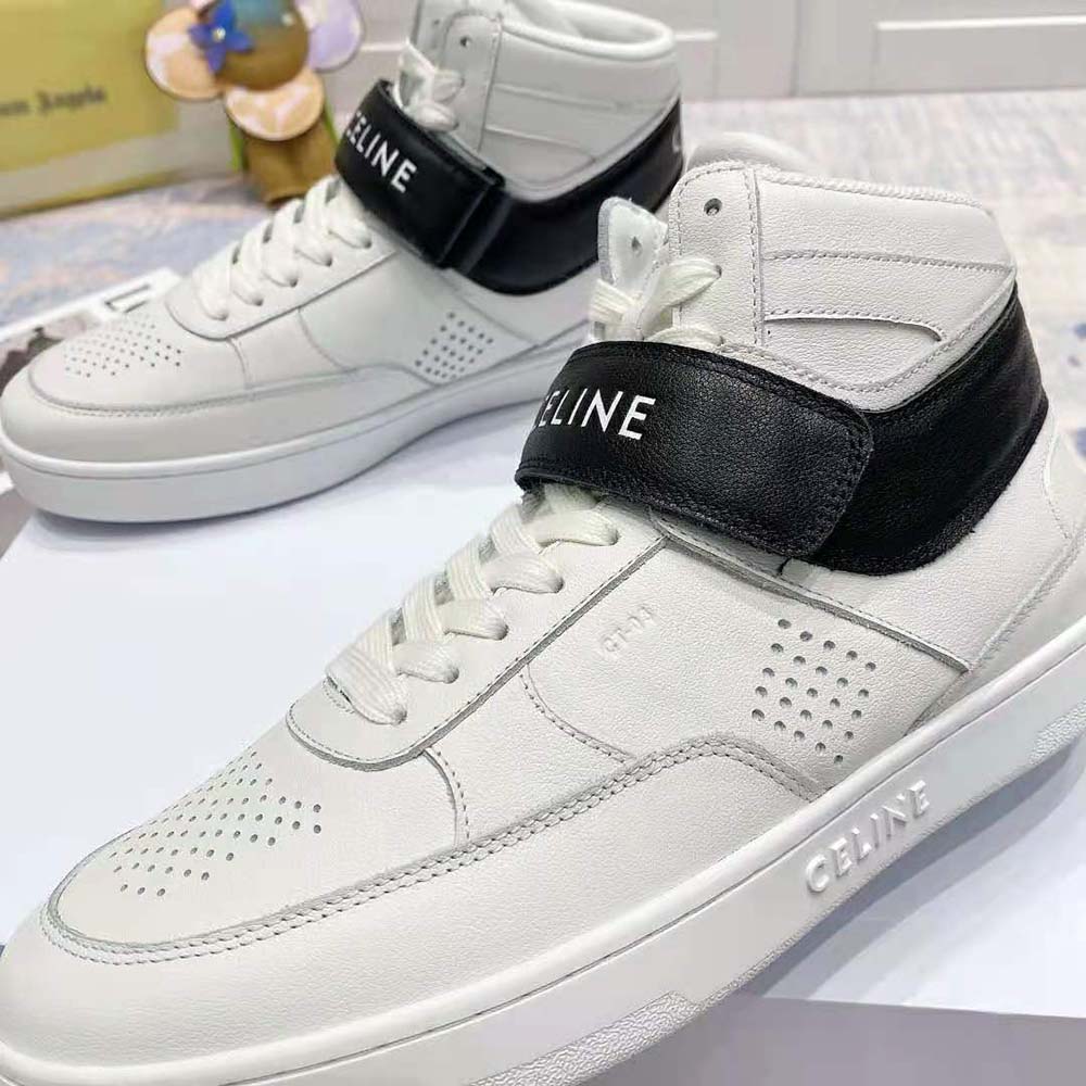 Celine Men CT-03 High Sneaker with Scratch in Calfskin-White - image 8