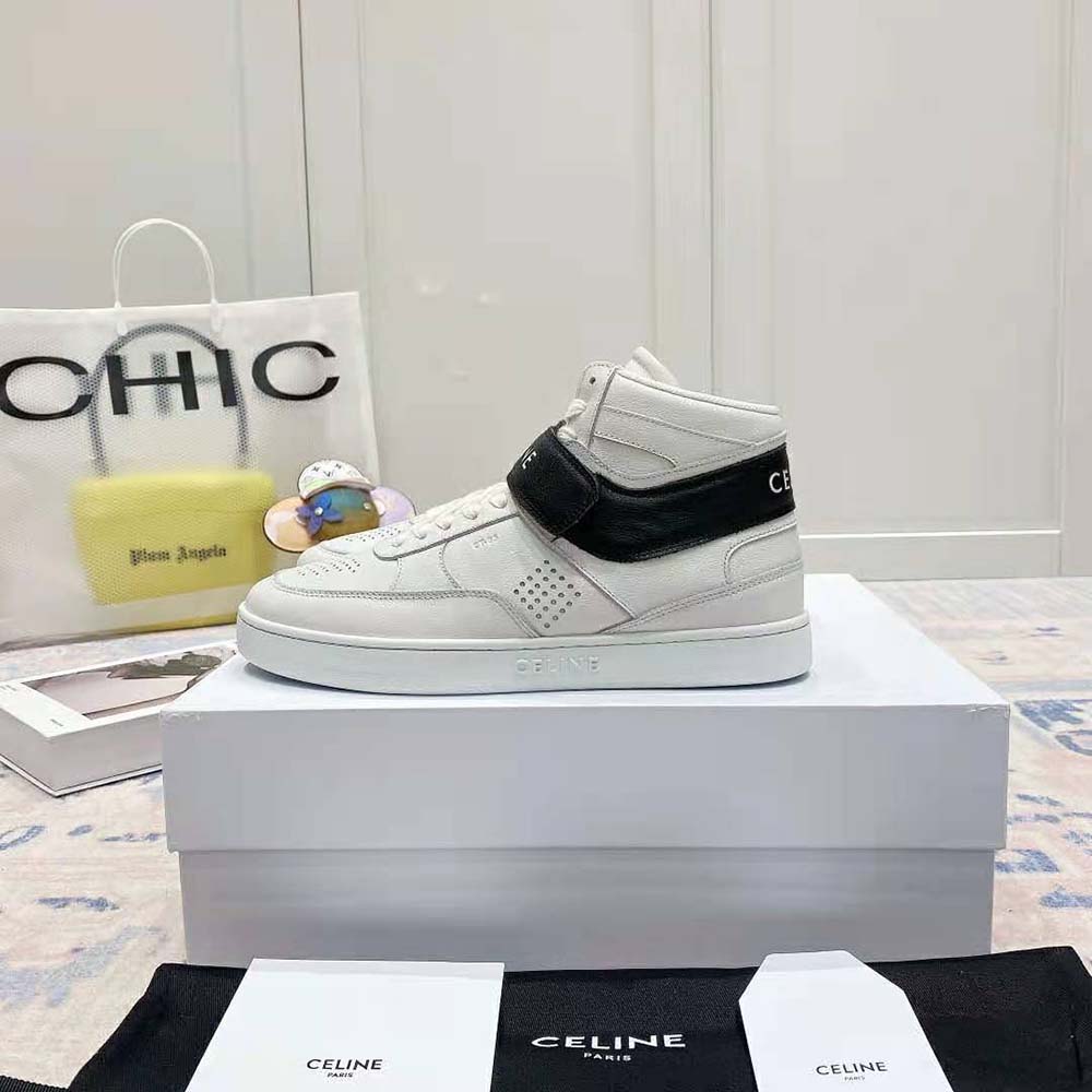 Celine Men CT-03 High Sneaker with Scratch in Calfskin-White - image 2
