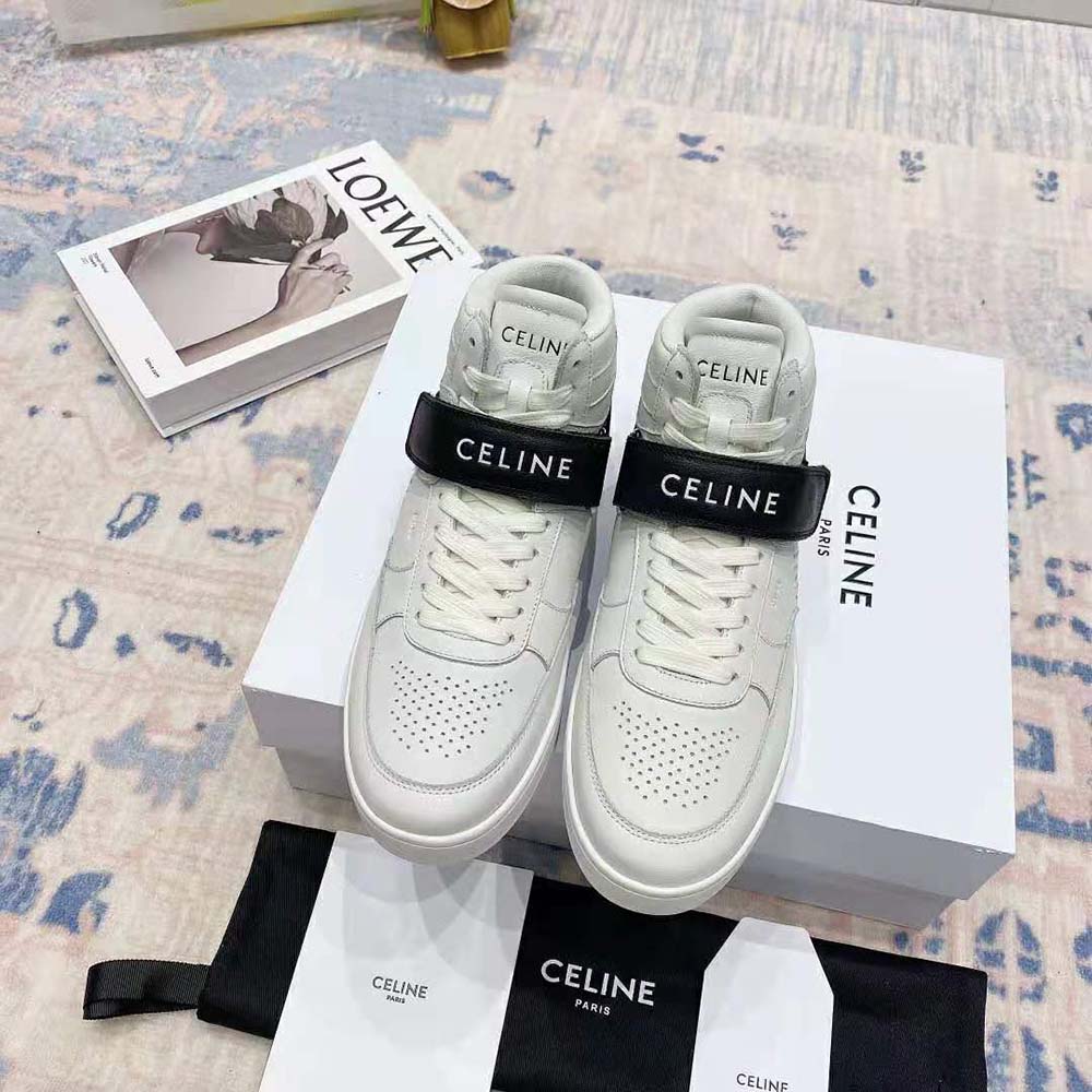 Celine Men CT-03 High Sneaker with Scratch in Calfskin-White - image 4