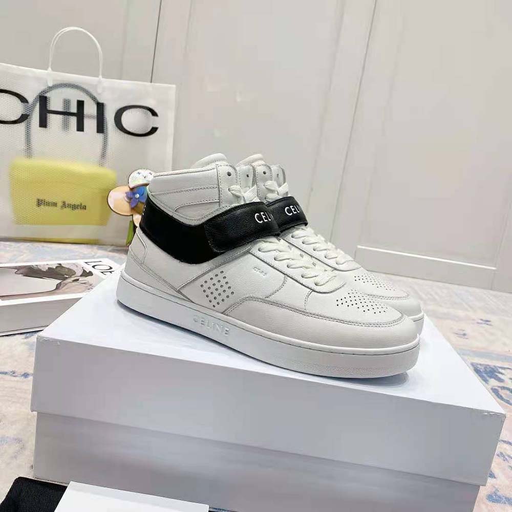 Celine Men CT-03 High Sneaker with Scratch in Calfskin-White - image 3