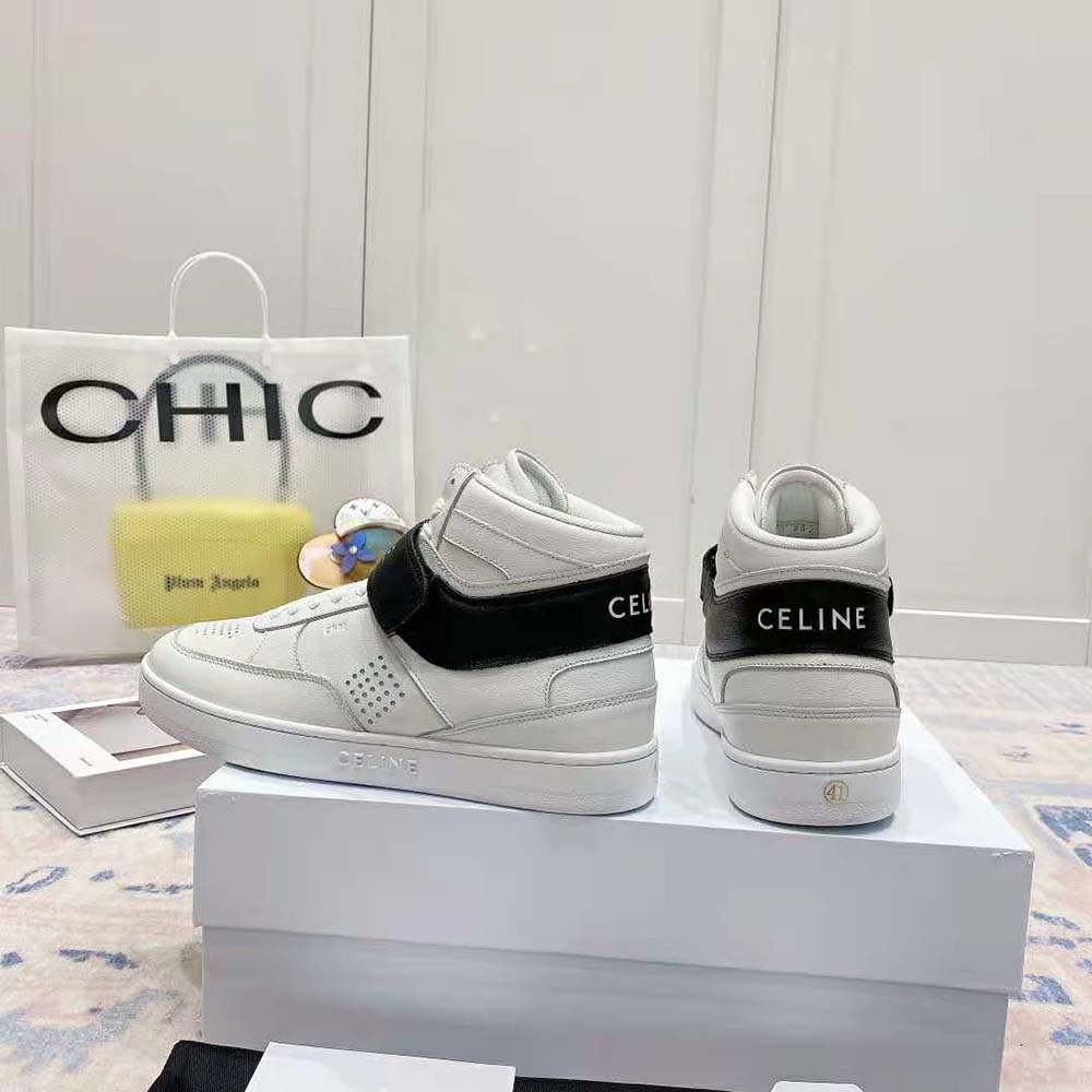 Celine Men CT-03 High Sneaker with Scratch in Calfskin-White - image 7
