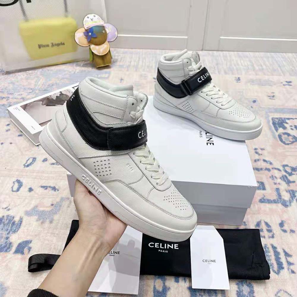 Celine Men CT-03 High Sneaker with Scratch in Calfskin-White - image 5