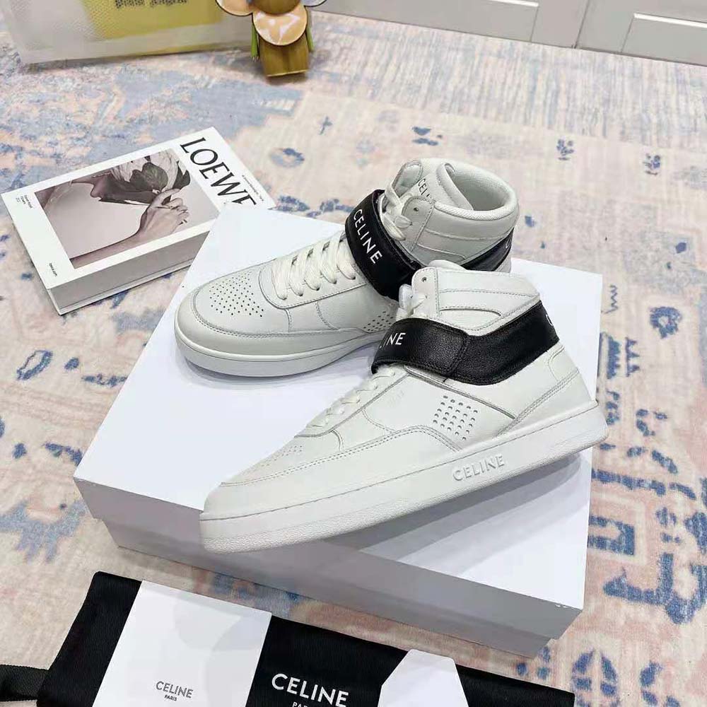 Celine Men CT-03 High Sneaker with Scratch in Calfskin-White - image 6