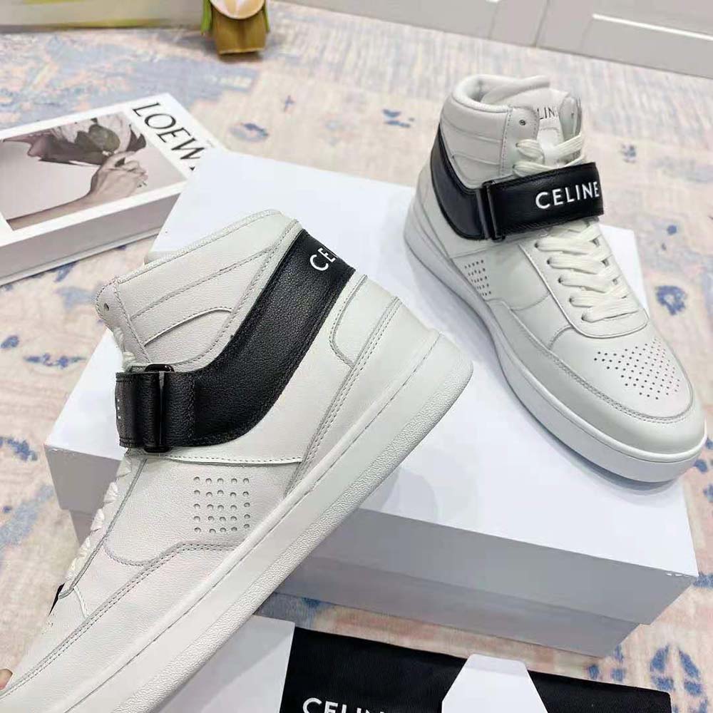 Celine Men CT-03 High Sneaker with Scratch in Calfskin-White - image 9