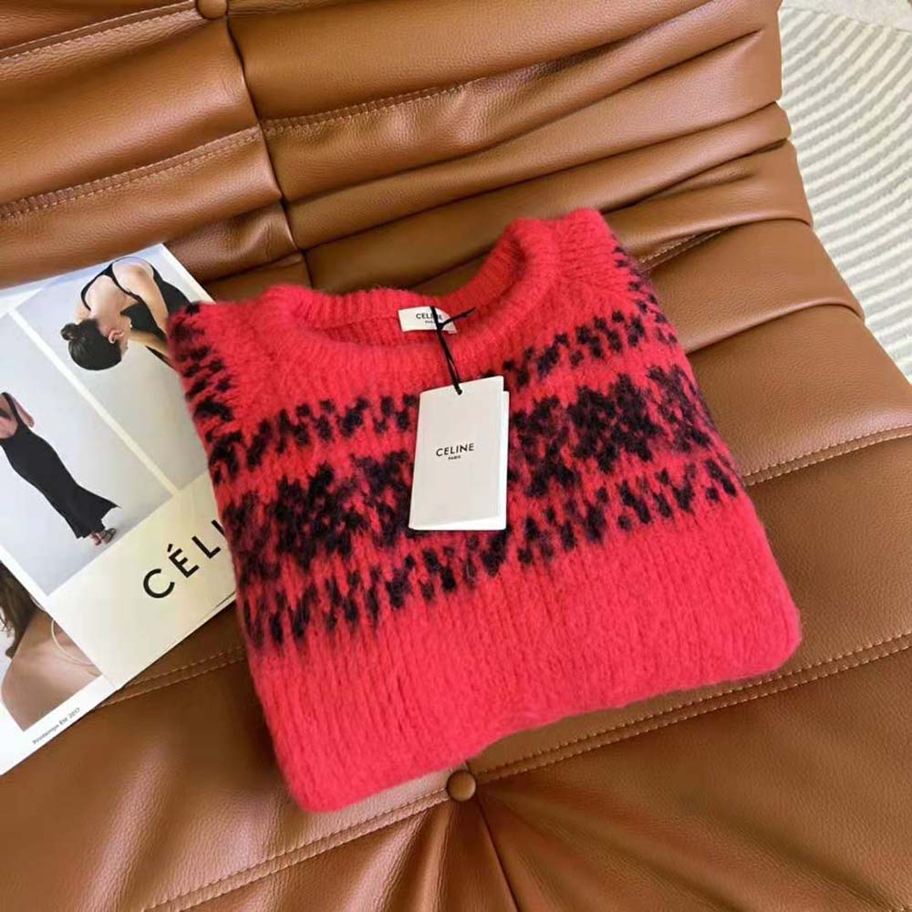 Celine Women Boxy Sweater in Brushed Wool - image 2