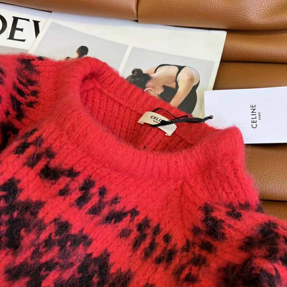 Celine Women Boxy Sweater in Brushed Wool - image 6