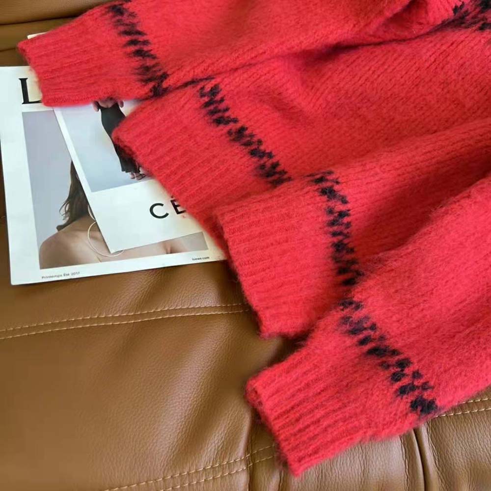 Celine Women Boxy Sweater in Brushed Wool - image 9