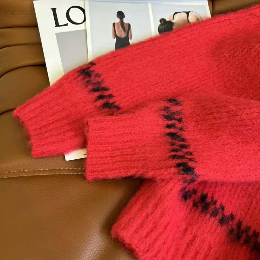 Celine Women Boxy Sweater in Brushed Wool - image 8