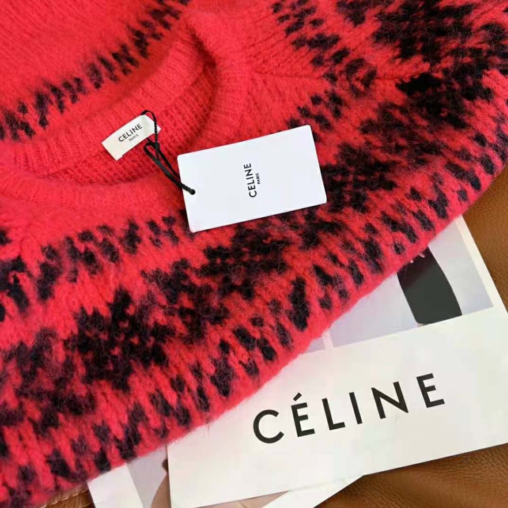 Celine Women Boxy Sweater in Brushed Wool - image 7