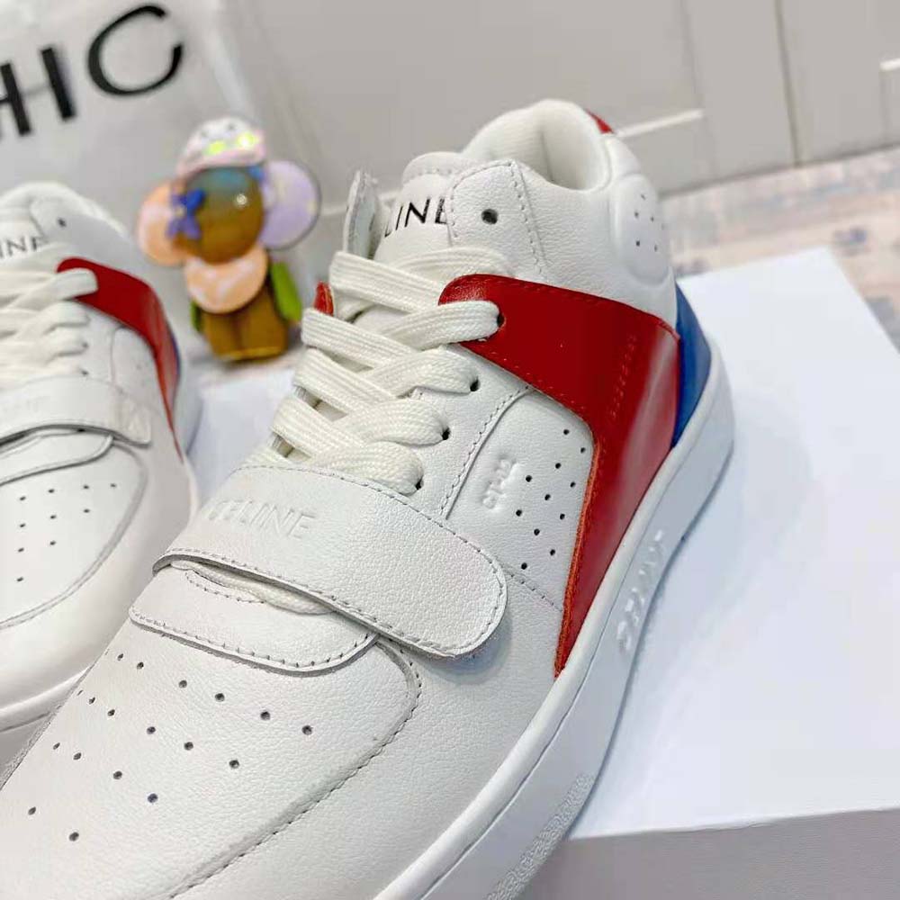 Celine Men CT-02 Mid Sneaker with Scratch in Calfskin-Red - image 10