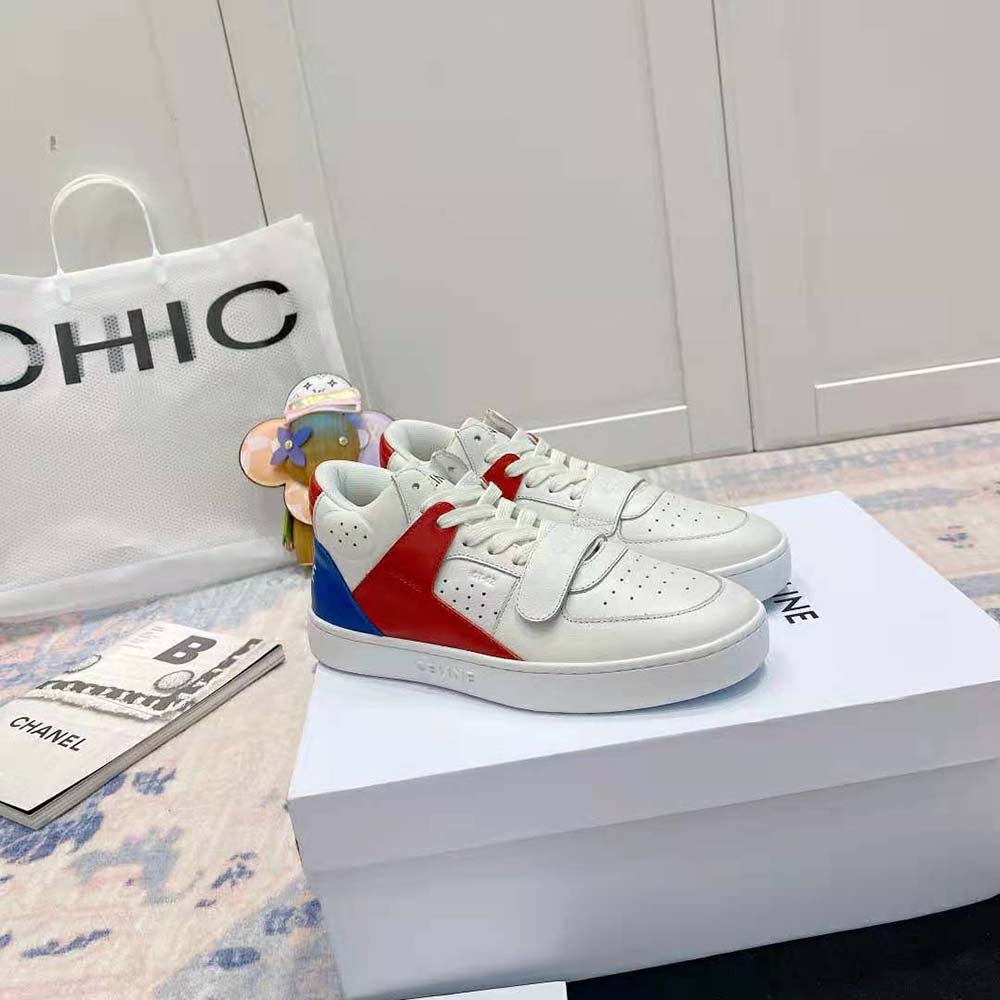 Celine Men CT-02 Mid Sneaker with Scratch in Calfskin-Red - image 3
