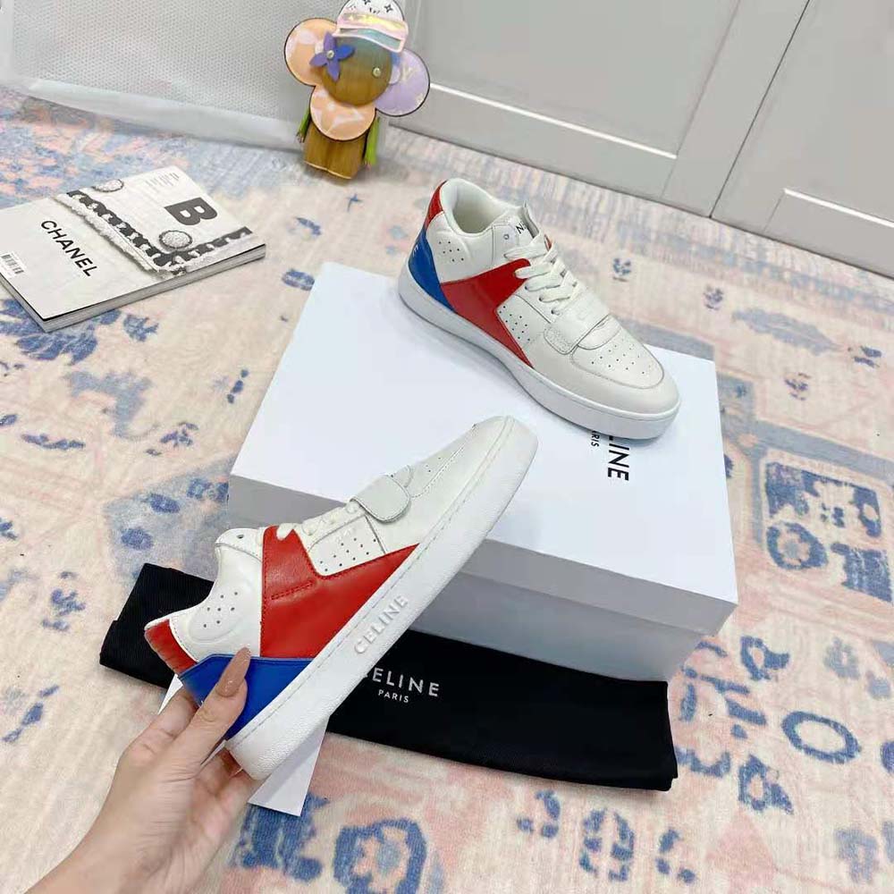 Celine Men CT-02 Mid Sneaker with Scratch in Calfskin-Red - image 6