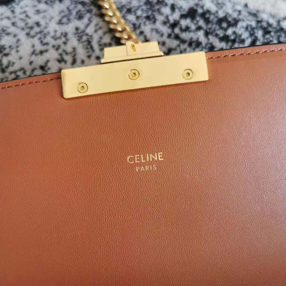Celine Women Chain Bag Triomphe in Triomphe Canvas-Tan - image 10