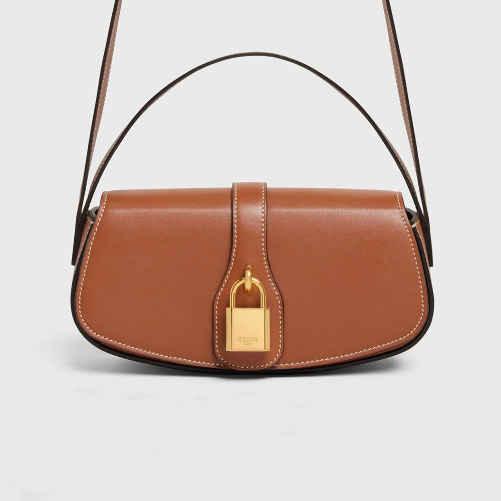 Celine Women Clutch on Strap in Smooth Calfskin-Brown - image 1