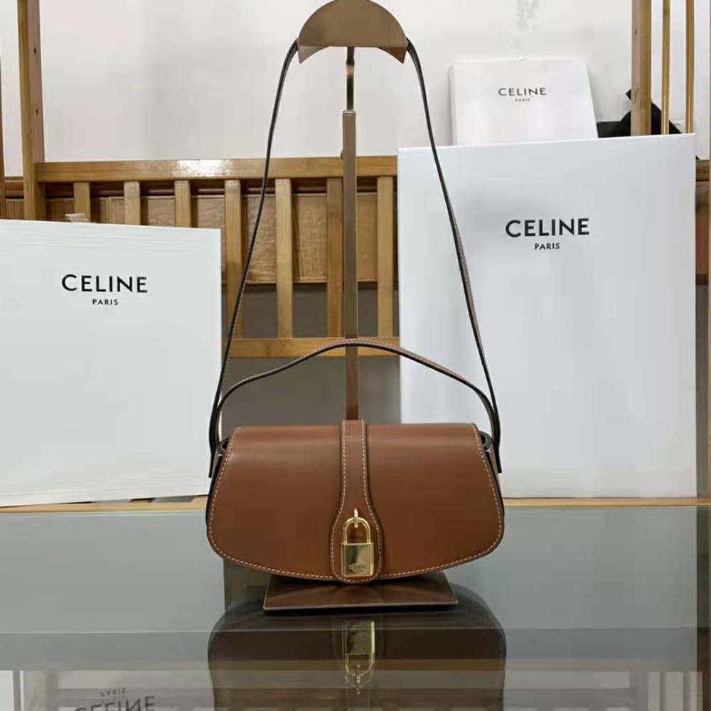 Celine Women Clutch on Strap in Smooth Calfskin-Brown - image 2