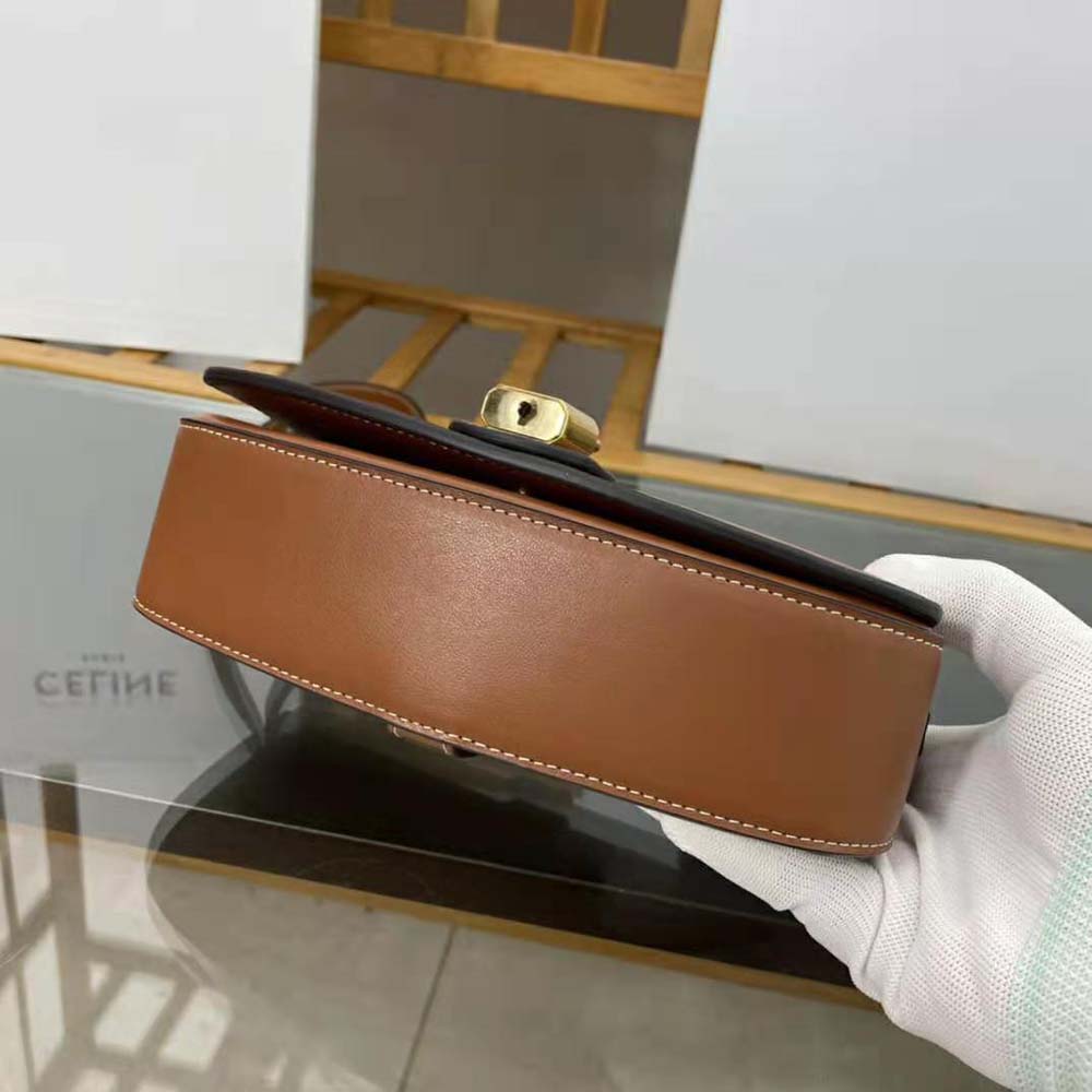 Celine Women Clutch on Strap in Smooth Calfskin-Brown - image 8