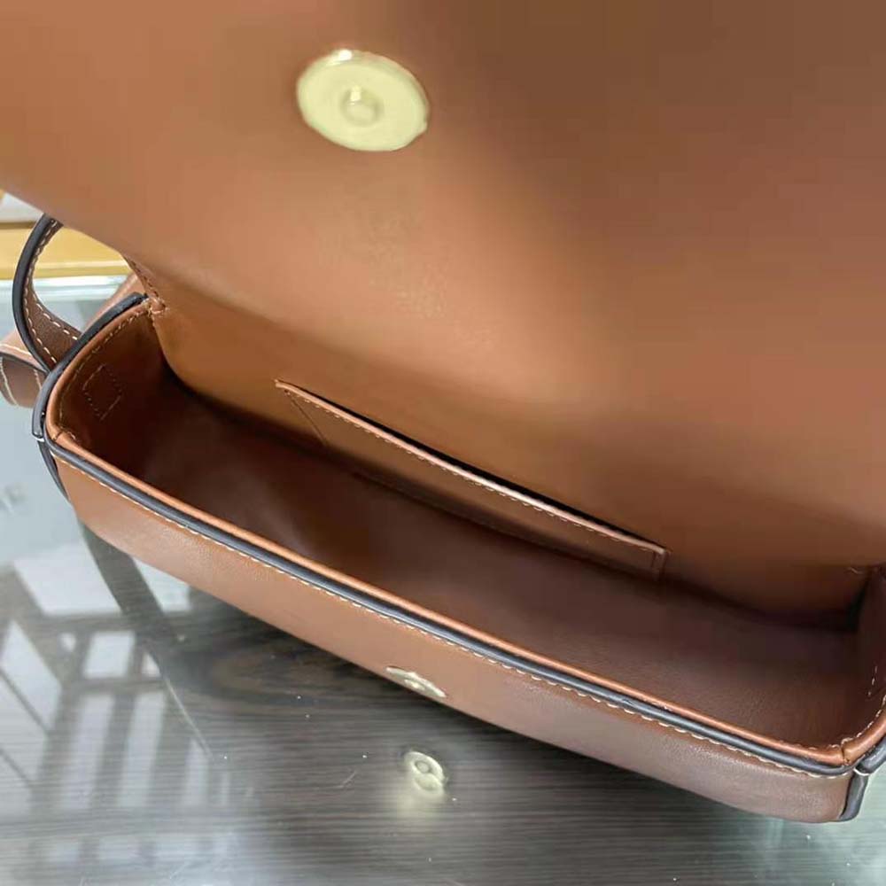 Celine Women Clutch on Strap in Smooth Calfskin-Brown - image 9