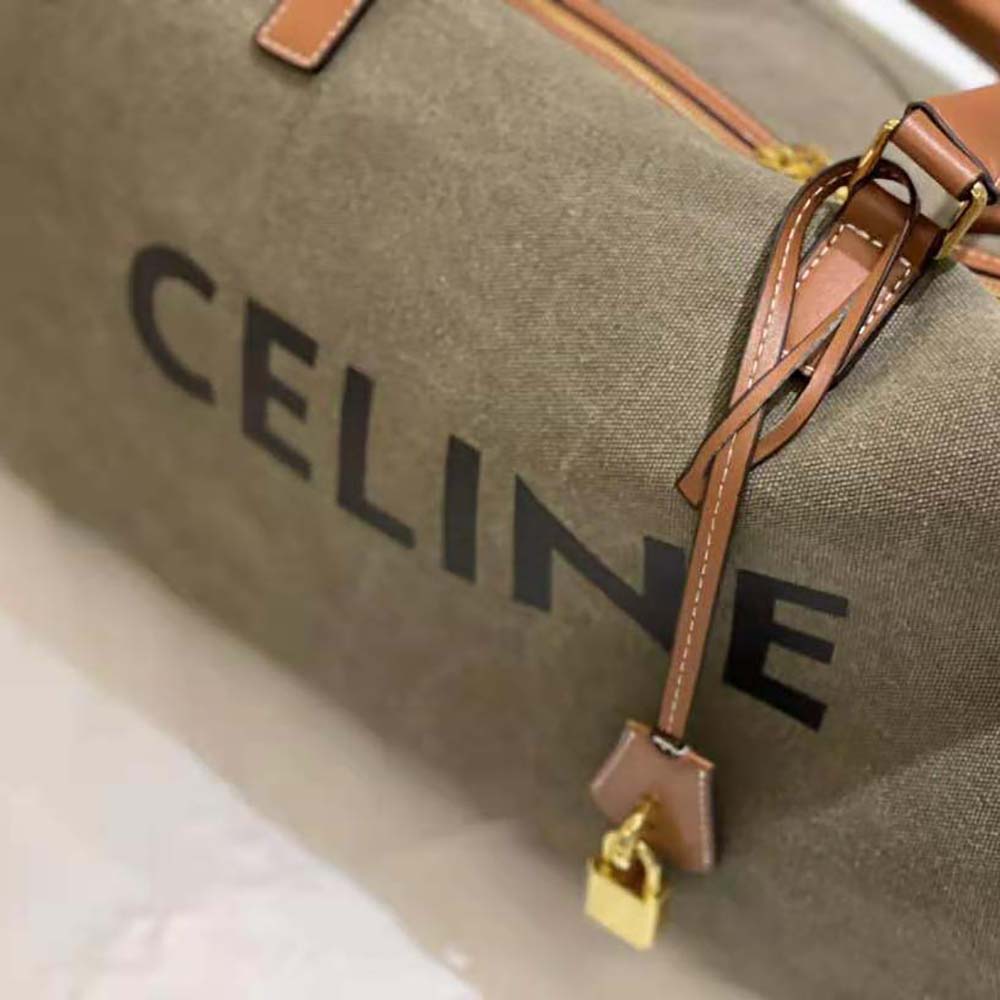 Celine Women Large Voyage Bag in Textile with Celine Print and Calfskin - image 7