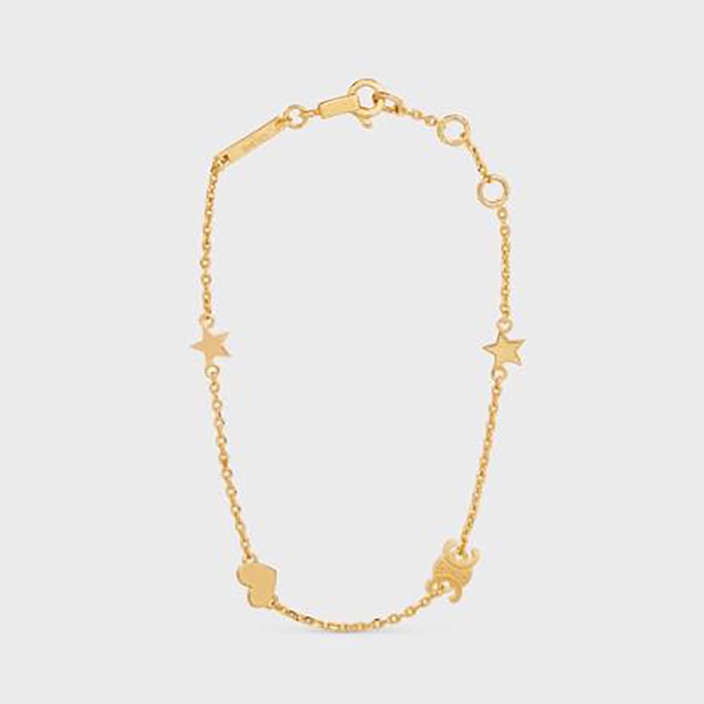 Celine Women Maillon Triomphe Multi Motifs Bracelet in Brass with Gold Finish - image 1