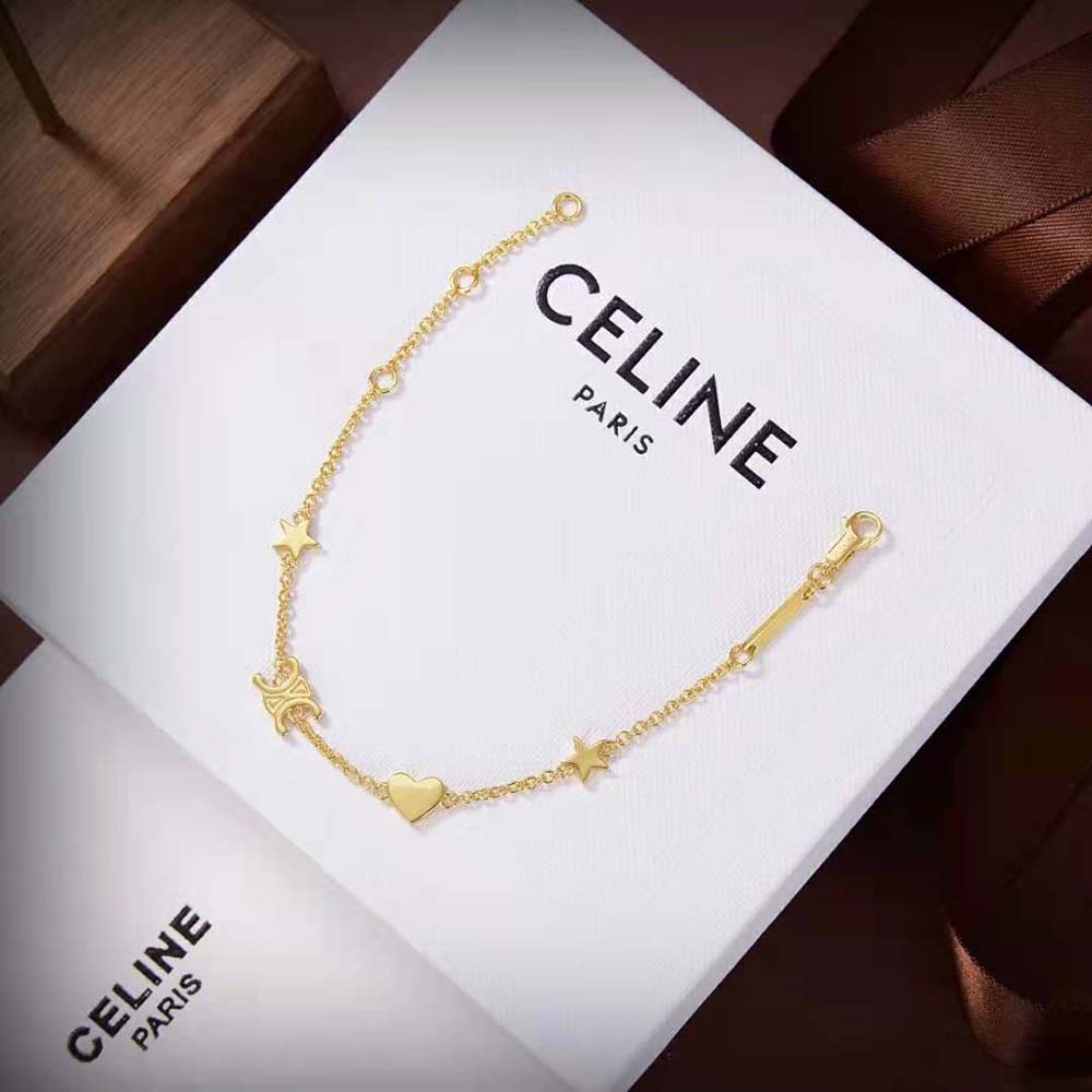 Celine Women Maillon Triomphe Multi Motifs Bracelet in Brass with Gold Finish - image 2