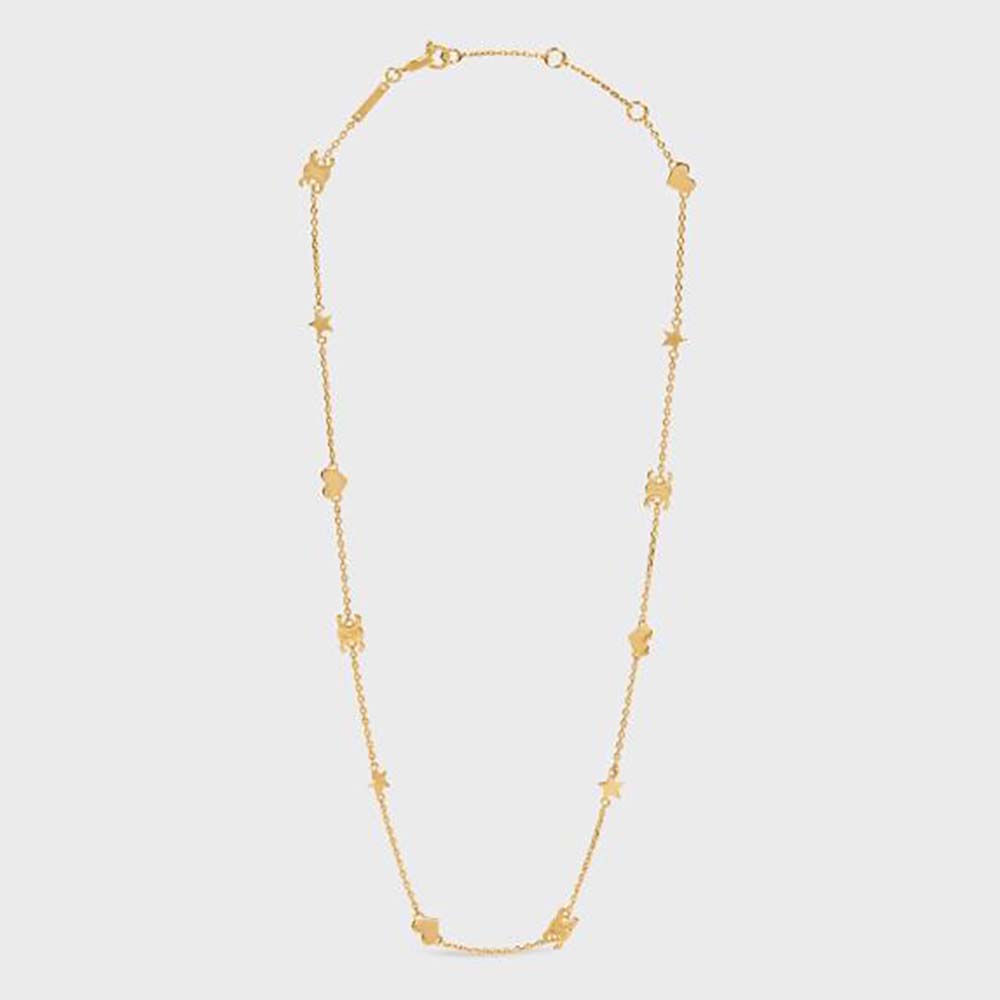 Celine Women Maillon Triomphe Multi Motifs Necklace in Brass with Gold Finish - image 1