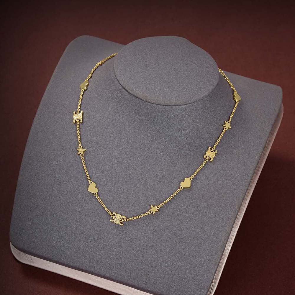Celine Women Maillon Triomphe Multi Motifs Necklace in Brass with Gold Finish - image 2