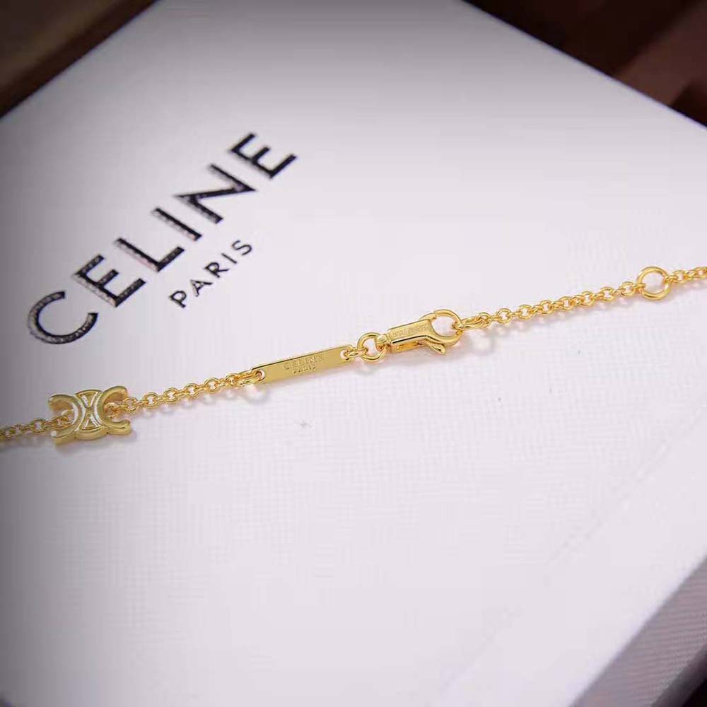 Celine Women Maillon Triomphe Multi Motifs Necklace in Brass with Gold Finish - image 7