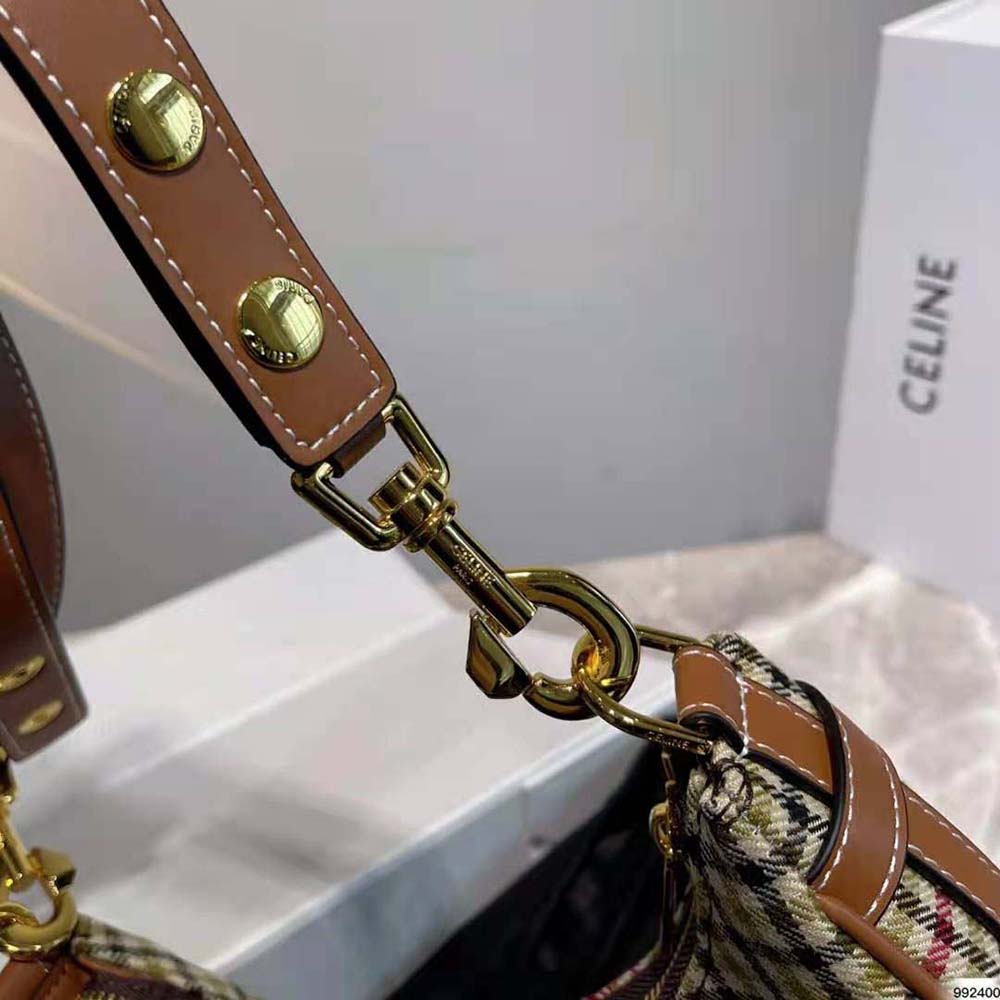 Celine Women Medium Strap Ava Bag in Textile and Calfskin - image 8
