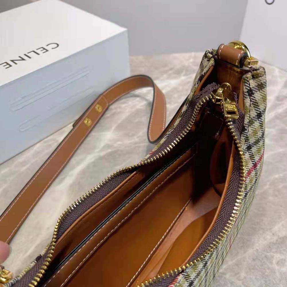 Celine Women Medium Strap Ava Bag in Textile and Calfskin - image 9