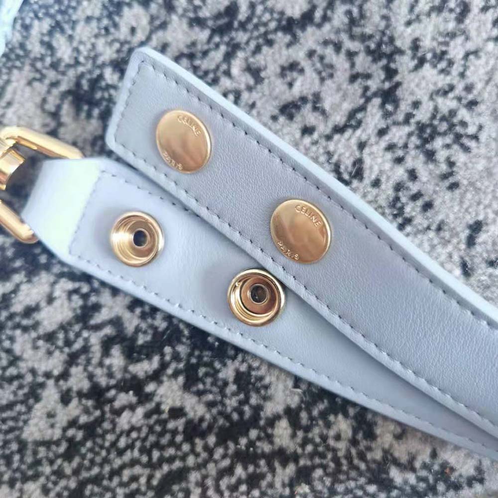 Celine Women Medium Strap Ava bag in Smooth Calfskin-Blue - image 8