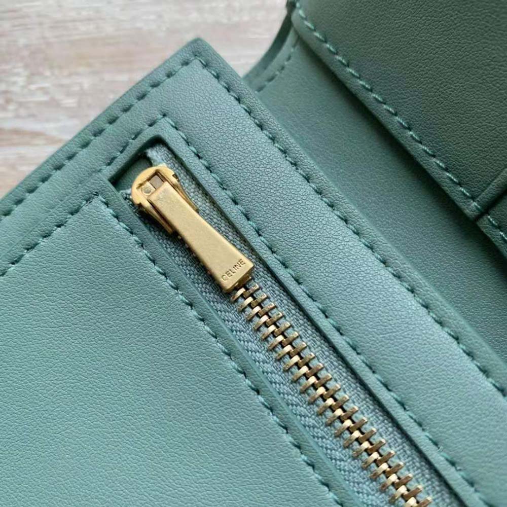 Celine Women Medium Strap Wallet in Bicolour Grained Calfskin - image 8